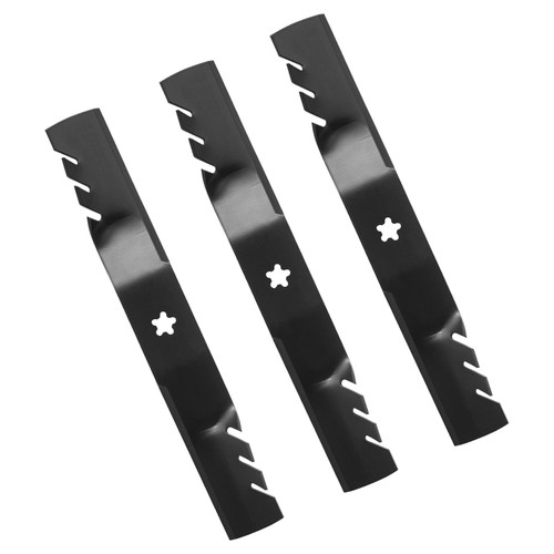 BCQNXX 532187256 Commercial Mulching Blades for Husqvarna Z254F Z254 MZ54 LGT2654 YTH24V54 54 inch Deck Zero Turn Lawn Mower - Heavy Duty Blade Replaces 187256 187254 532187254-3 Pack