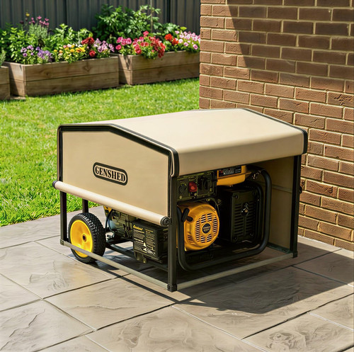 GenShed Generator Shed For Storing & Running Generator Outdoor - Combining Generator Covers While Running & Generator Covers for Outside Storage into one (GCE)