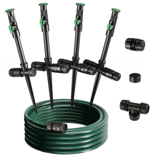 Lizjarol Multi-Adjustable Above Ground DIY Irrigation Sprinkler System