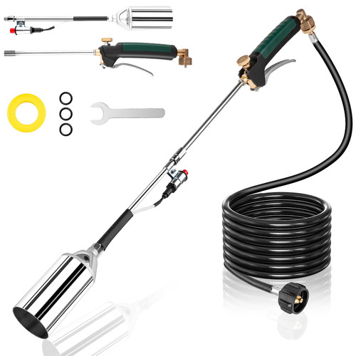 Aikyciu Propane Torch Weed Burner, High Output Blow Torch with 10FT Hose
