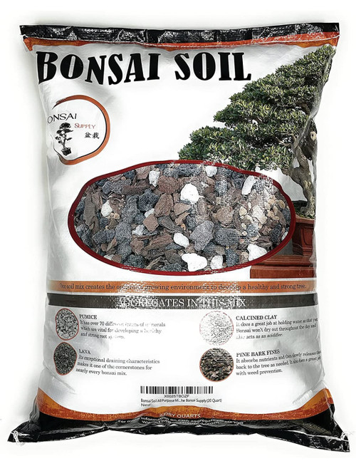 Bonsai Soil by The Bonsai Supply – 20qts. Professional Bonsai Soil Mix | Ready to use| Great for All Bonsai Tree Varieties.