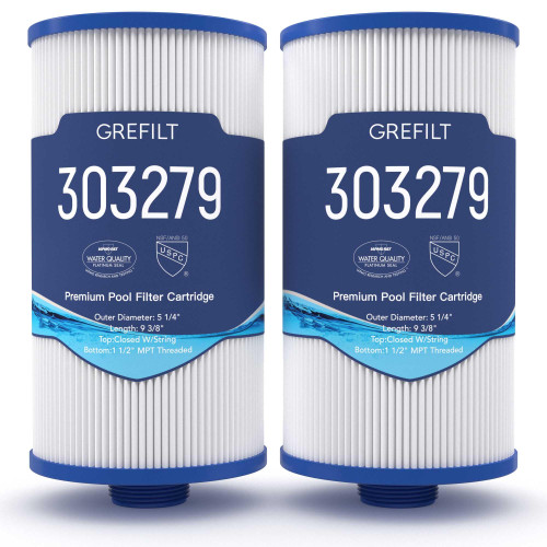Grefilt 303279 Hot Tub Filter, 1 1/2" MPT Threaded, 42 sq.ft.