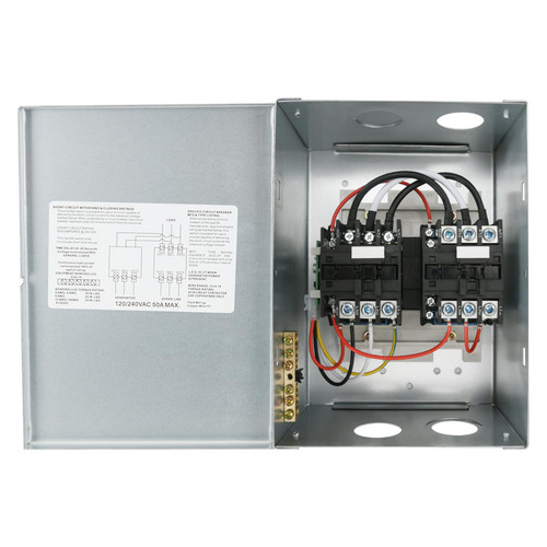 50 Amp Automatic Transfer Switch for RV Speedboats Camping Van, 120/240 VAC 50Amp Dual Protection