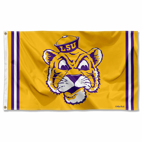 College Flags & Banners Co. Louisiana State LSU Tigers Vintage Retro Throwback 3x5 Banner Flag