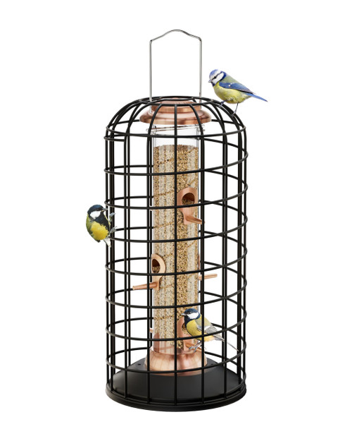 iBorn Squirrel Proof Bird Feeders Heavy Duty Copper-Plating 15.4Inch