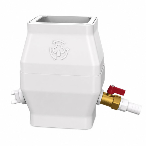 Rain Barrel Diverter Kit, 2x3 or 3x4 in Downspouts, Filter & Brass Spigot
