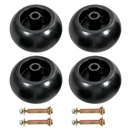 DICMIC 4Pcs Lawn Mower Anti Scalp Deck Wheel Kit Compatible with Bad Boy 022-5234-98 Exmark 103-3168 103-4051 103-7263 1-603299 & Many Bore 5/8” Wheel Size