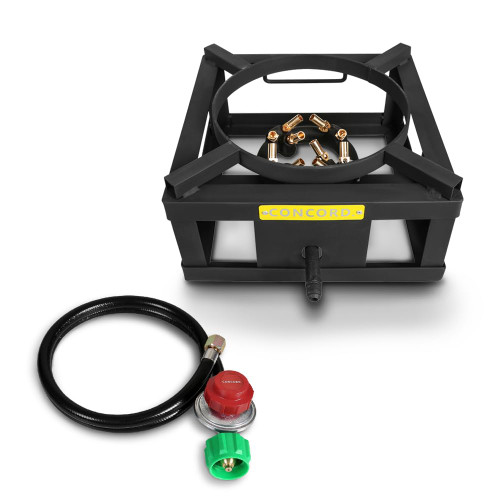 CONCORD THE WOK BLOCK 12" Single Propane Outdoor Burner with Built in Wok Ring. 45,000 BTU Great for Stir Frying, Camping, Use as a Side Burner, and More!