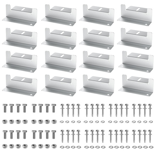 AeternaSol 16PCS Solar Panel Mounting Brackets, Z Brackets, Lightweight Aluminum Alloy, Corrosion-Free Construction for RVs, Trailers, Vans, Yachts and Off-Grid Roof Installation