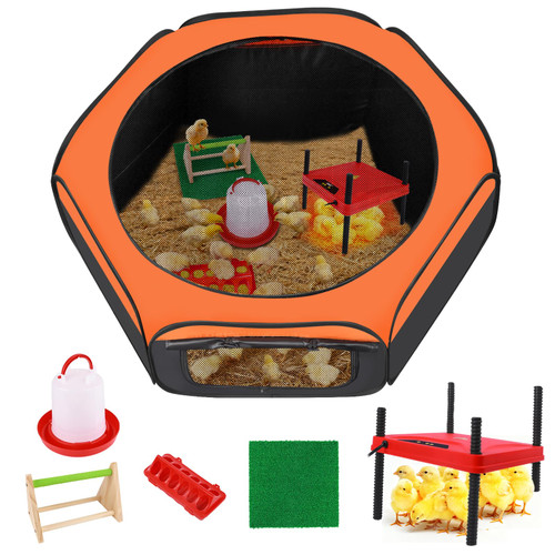 Phoncoo Brooder Box for Chick, Chick Starter Kit with Brooder Heating Plate