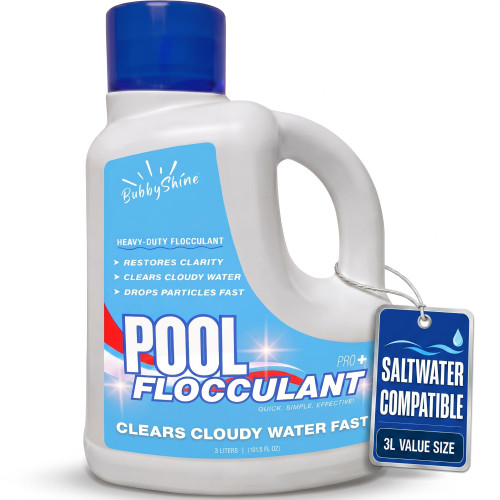 BubbyShine Pool Flocculant, Drop Out Flocculant for Pool, Pool Flock, 3 L