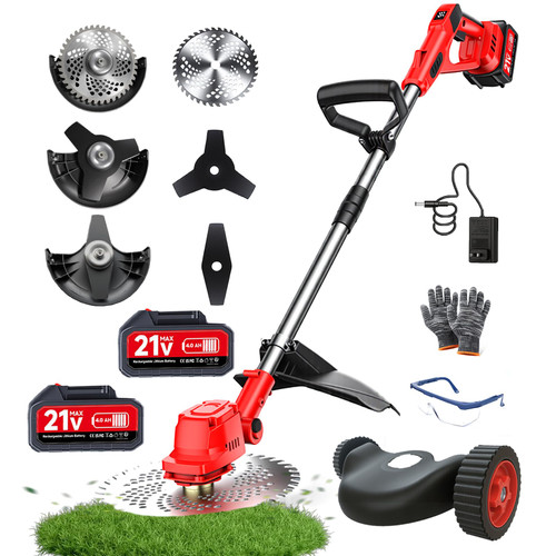 XYSD 21V Electric Weed Wacker Cordless, 9" Weed Eater 3 in 1 String Trimmer
