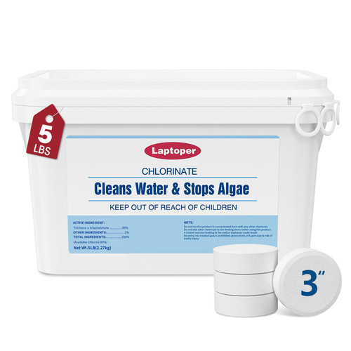 3 Inch Chlorine Tablets for Swimming Pool - 5 Lb, Individually Wrapped