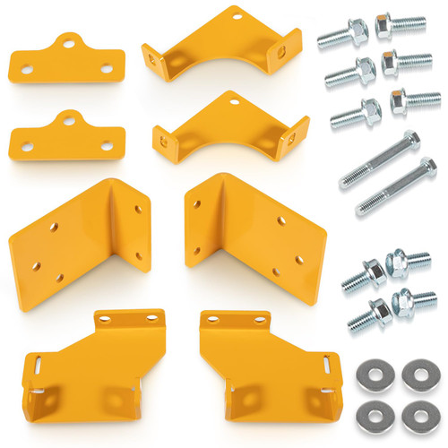 Upgraded 125255 Hydro Transmission Brackets Kit for Hustler Zero-Turn Mowers - New Thicker Brackets with Hardware, Includes 552564, 552565, 552566, 552567, OE Replacement Service Kit