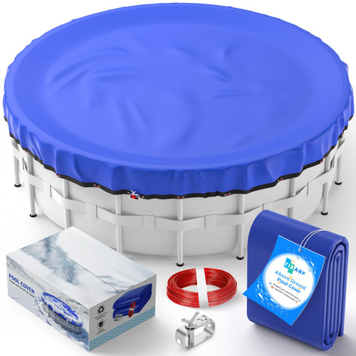 Winter Pool Cover 24Ft Round Above Ground, Extra Thick Swimming Pool Cover
