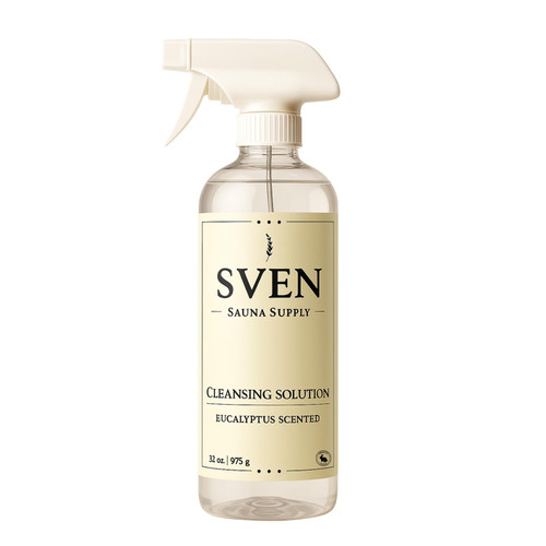 Plant Based Sauna Cleaner Spray for Wood – Natural Eucalyptus Sauna Cleaner, Non Toxic Infrared Sauna Cleaner & Deodorizer, Sauna Wood Cleaner for Benches, Walls & Accessories