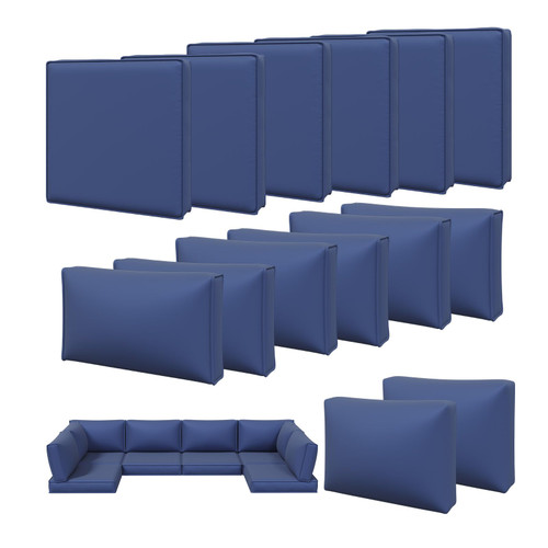 Aoxun Waterproof Cushion Covers for Outdoor Furniture 14PCS, Covers Only