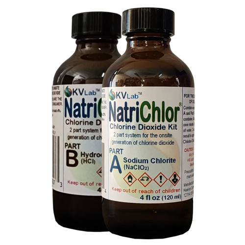 NatriChlor The Original CD Set in Glass Bottles with Droppers | HCL | Extra Large Size (8 oz Total)