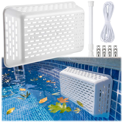 Aurelema Pool Skimmer Guard, Anti-Rust Skimmer Cover with Fine Mesh,White