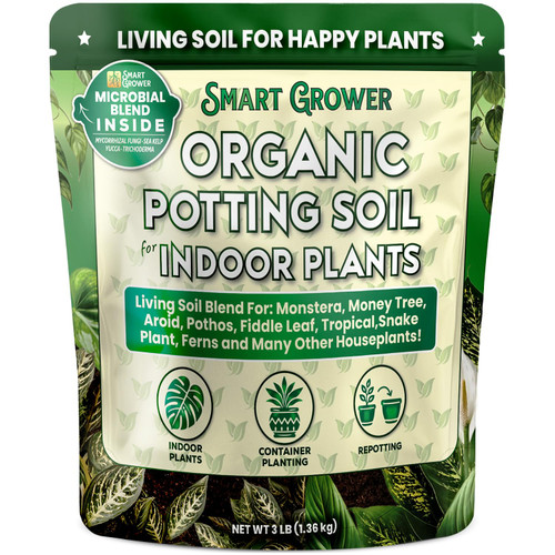 Organic Living Potting Soil for Indoor Plants. By Smart Grower 3lbs