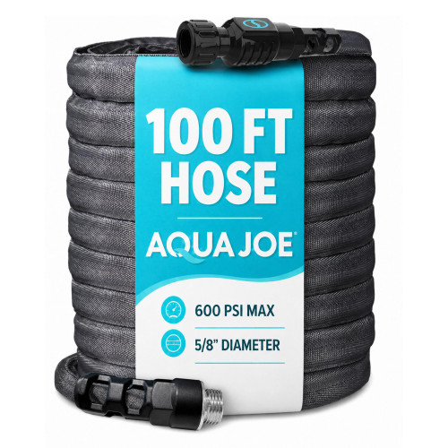 Aqua Joe AJFJ100-58-XT1 New and Improved - Aqua Joe 100-Ft x 5/8-Inch FiberJacket Garden Hose