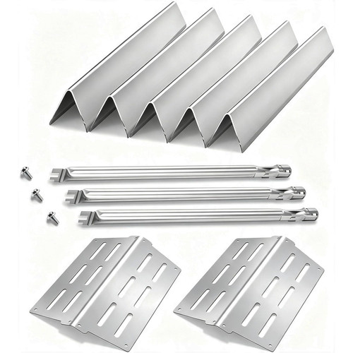 YOUFIRE Genesis Grill Parts for Weber E310 E320 E330 EP310 EP320 EP330, 17.5” Flavorizer Bars 7620 Heat Deflector 7622 Burner Tube 62752 for Weber Genesis 300, Replacement Parts for Weber Accessories