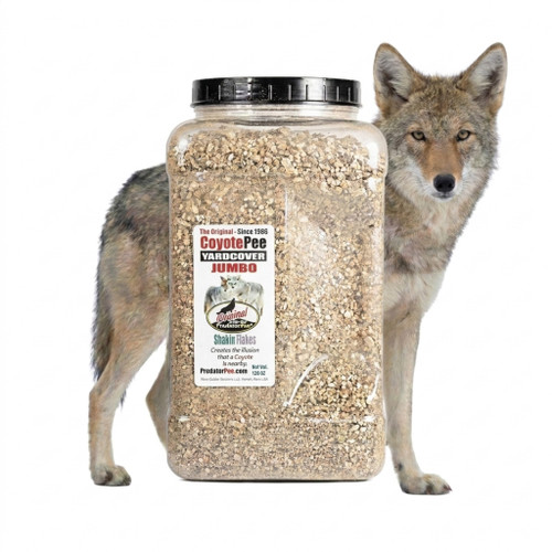 PredatorPee CoyotePee YardCover Shakin Flakes Easy Spread Granules 128 oz