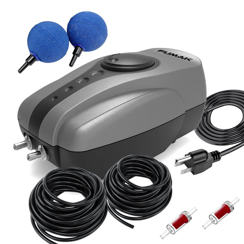 FUMAK All-in-One Flow Adjustable Pond Aerator with 2 Air Outlets