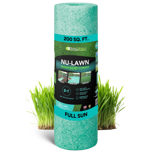 Growtrax Biodegradable Grass Seed Mat - 200 Sq Ft Kentucky Blue & Rye Blend