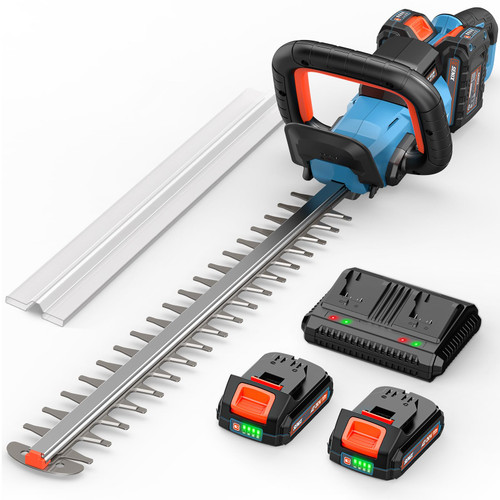 SENIX 40V 24-Inch Cordless Hedge Trimmer, 1-Inch Cut, Grey