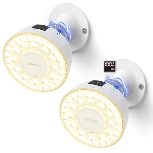 Barrina OG03C Rechargeable Puck Grow Light, 5200mAh, 4000K, 2 Packs, White