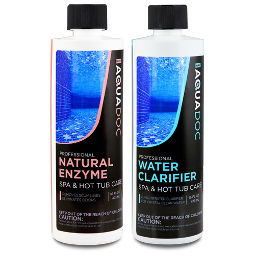 AquaDoc Spa Enzyme and Clarifier Bundle - 16oz Hot Tub Chemicals