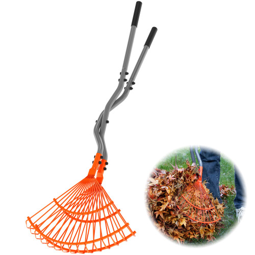 Rake for Leaves, Walensee Leaf Grabber Rake, Heavy Duty Leaf Picker Upper