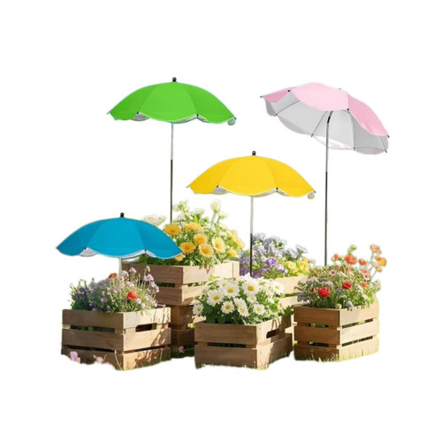4 Pack Plant Umbrellas for Outdoor Plants,30" Larger Garden Umbrella Sun Shade for Garden Beds Potted Plants-Upgraded 43.3" Higher Adjustable Angle Plant Shade Cover Umbrellas for Plant Flower