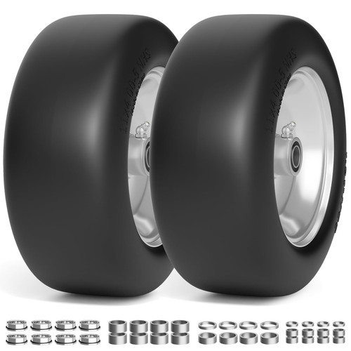 RONPOW 11x4.00-5 Lawn Mower Tires Flat Free and Wheel, for Zero Turn Mower