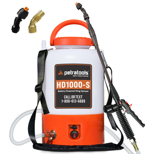 PetraTools HD1000-S 1 Gallon Electric Sprayer - 2-Hour Runtime, 2 Nozzles