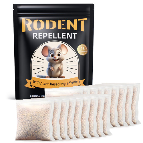 Rodent Repellent 18 Pouches Mouse Repellent for Indoor & Outdoor Use