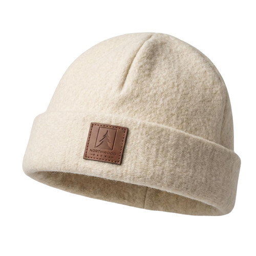 Northwood Sauna - Sauna Beanie - 100% Merino Wool - Banya Hat for Men & Women - One-Size-Fits-All - Soft Beige