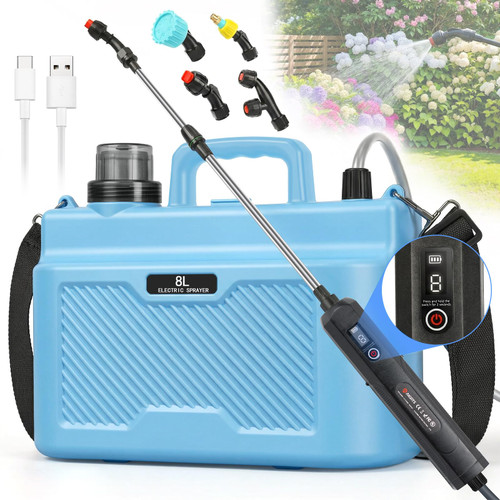 GRENTOOL Battery Powered Sprayer, Electric Sprayer, Four Types of Nozzles
