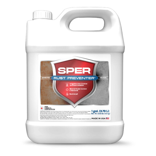 SPER Rust Preventer – 1 Gallon Rust Inhibitor for Sprinklers & Irrigation Systems | Treats 100,000 Gallons | Prevents Iron, Calcium & Mineral Stains