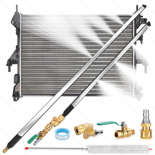 47" + 24" Radiator Cleaning Wand Set, 4500 PSI, Dual Water/Air Flush Modes