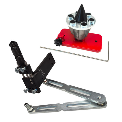 Lawn Mower Blade Sharpener & Lawn Mower Blade Balancer Replace 5005、42-047 Blac ,15°-45° Adjustable Magnetic Mower Blade Balancer for Many Types of Mower Blade, Making Mowing Work Easy and Convenient.