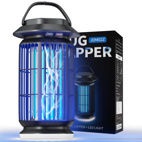 2-in-1 Bug Zapper Indoor & Outdoor with LED Night Light, 4000V Electric Mosquito Zapper, Insect Fly Trapper, Covers 2100 sq ft, Mosquito Killer with 365nm UV Trap for Patio, Garage, Backyard, Porch