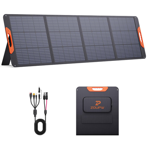 ZOUPW 200W Portable Solar Panel for Power Station,23.5% Efficiency