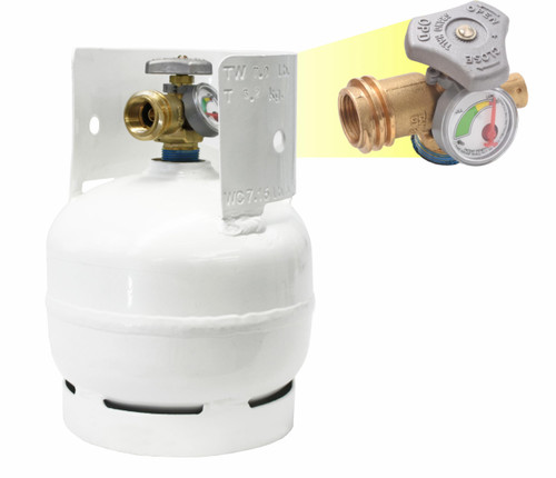 Flame King 3LB EMPTY Steel Propane Tank Cylinder with Gauge and OPD Valves for Grills and BBQs, Camping, Fishing, & Outdoor Activities