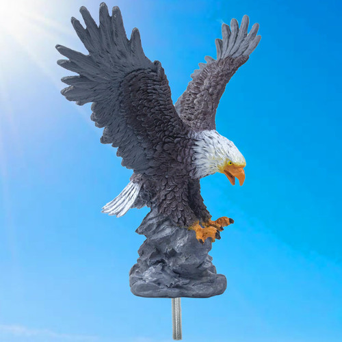 GULADUS Eagle Flag Pole Topper, Eagle for Flagpole Topper, Durable Resin Construction, Flying & Hand-Painted Design, Eagle Flag Pole Finial Ornament for Showcasing Your Pride and Patriotism