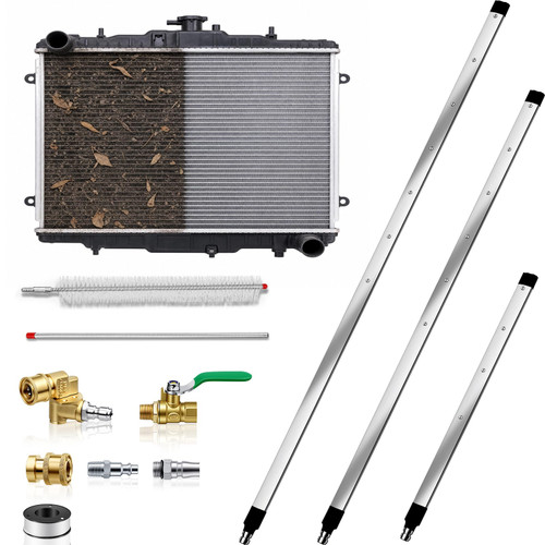 48" & 40" & 24" Radiator Cleaning Wand Set, Water/Air Flush Nozzle