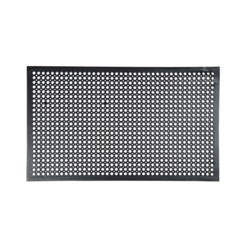 Backyard Expressions 36" x 60" Outdoor Rubber Drainage Mat, Heavy Duty Non Slip Floor Mat with Holes, Indoor Outdoor Door Mat for Entryway, Patio, Garage, Kitchen, Pool & Wet Areas, Black