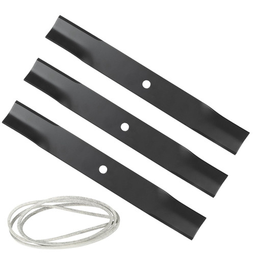 RANSOTO 50" Mower Blade and Belt Set for Toro TimeCutter SS5000 SS5060 MX5000 MX5060, Toro 50 Mower Deck Maintenance Kit, Replaces 115-5059-03 & 119-8820, 3 High-Lift Blades & Heavy-Duty Belt