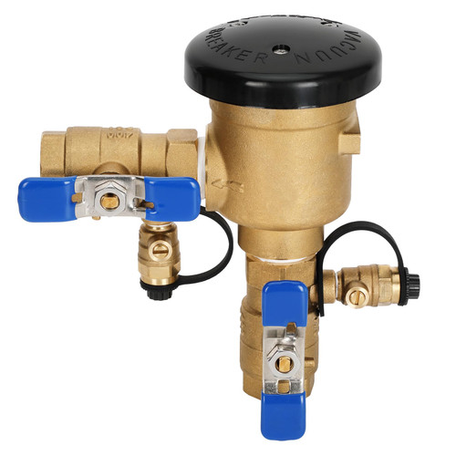 3/4" 720A Pressure Vacuum Breaker, Heavy-Duty Brass Backflow Preventer for Irrigation Systems, Outdoor Faucet, Hose Bib, Anti-Siphon Protection, 400 PSI